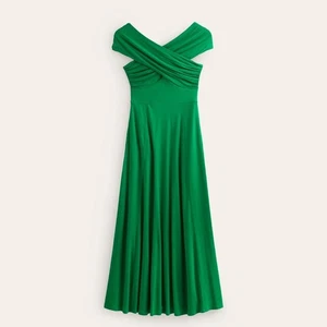 Nuevo con etiquetas Maxi Vestido Jersey Bardot Kelly Verde Pandereta Fuera del Hombro Para Mujer 12P - Imagen 1 de 10