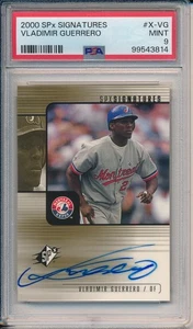 2000 SPx #X-VG Vladimir Guerrero Signatures PSA 9 - Picture 1 of 2