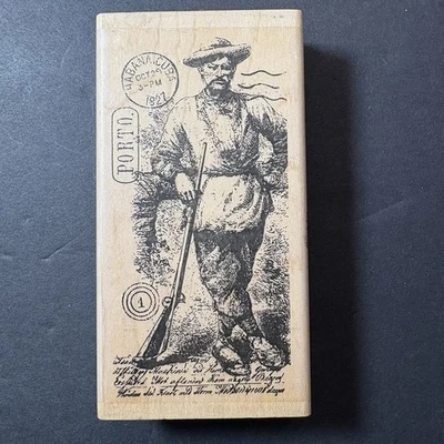 Stampington de C^ba Porto Habana matasellos hombre rifle sello de goma K5519 Foto 1 de 4