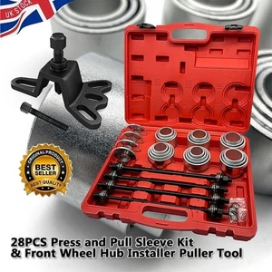 28x Press Pull Sleeve Kit Bearing Bushing Seal Driver +Front Wheel Hub Installer - Picture 1 of 21