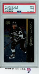 2021-22 Upper Deck Young Guns Silver Foil #488 Quinton Byfield PSA 9 - Bild 1 von 2