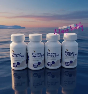 4 瓶 FOREVER ARCTIC SEA (120 Softgels ea) HALAL — 第 1/3 张图片