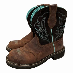 Ariat Fatbaby Cowgirl-Stiefel braun türkis 10016238 Western Damengröße 7B - Bild 1 von 15