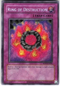 Ring of Destruction RP02-EN066 Yugioh TCG Secret Rare LP - Picture 1 of 2