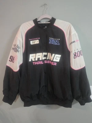 H&M  Racing  Bomber Jacket  womens size L oversized  - Image 1 of 3