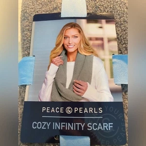Peace & Pearls Cozy Infinity Scarf (CU) - Picture 1 of 13