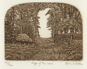 Stephen Whittle - Bleistift signierte Radierung - Holzkante - 225/500 - Bild 1 von 3