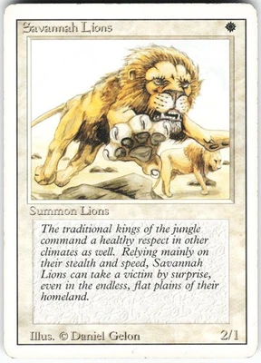 Savannah Lions R Revised Edition 3ED Normal MTG MP/HP - Image 1 of 2