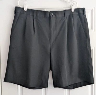 Pantalones Cortos de Golf Alan River Negros Poliéster Plisados Para Hombre Talla 40 Athleisure Basic Foto 1 de 4
