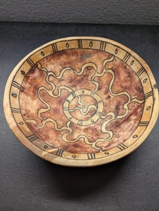 Vintage African 11" Hand Carved Wooden Bowl - Picture 1 of 8