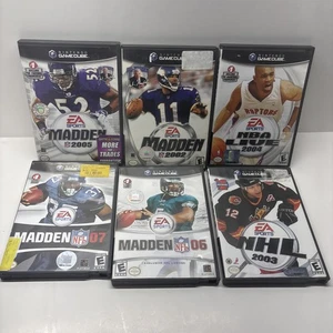 Nintendo GameCube Sports Game Lot Of 6- Madden NHL & NBA Live - Picture 1 of 6