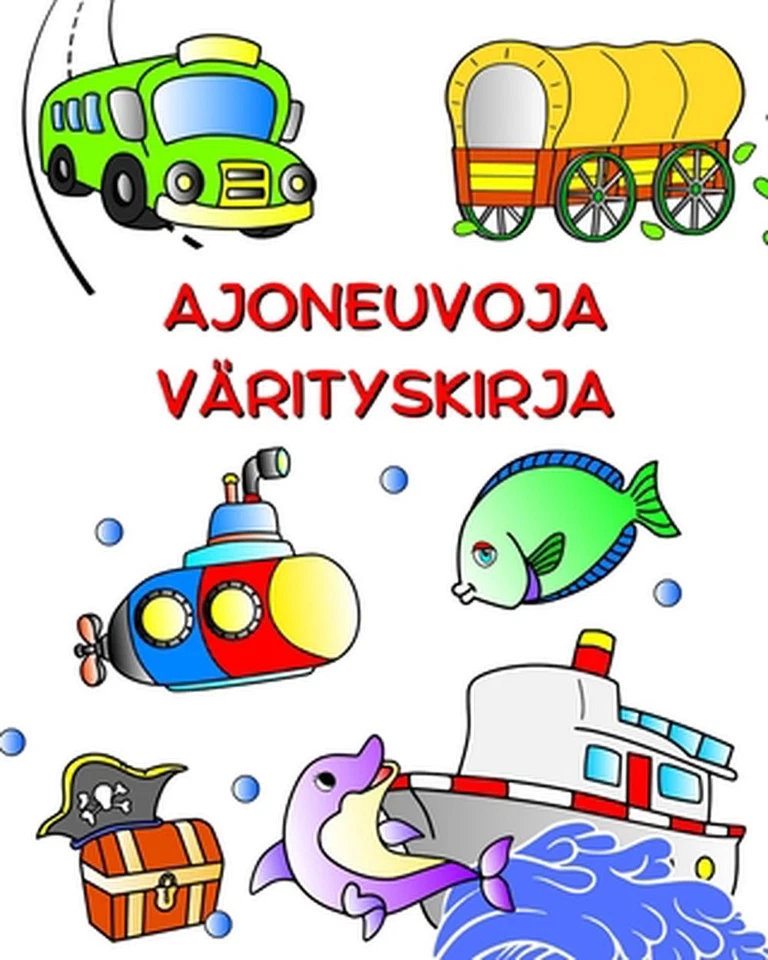Ajoneuvoja VrItyskIrja: Autot, traktorit, junat, lentokoneet v?riin 3-vuotiaille - Image 1 of 1
