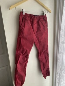 Mini Boden Red Kids Pants Size 9 Boy Pull On Style Pocket Joggers Stretch Waist - Picture 1 of 5