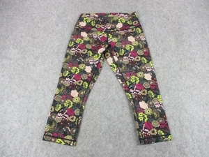 Lululemon Leggings Women 8 Wunder Under Crop Hi Rise Yoga Athletic Pants Floral - Picture 1 of 13