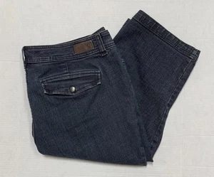 Liz Claiborne SLIM POWER CROP Denim Jeans Women 20W Blue Stretch - Picture 1 of 6