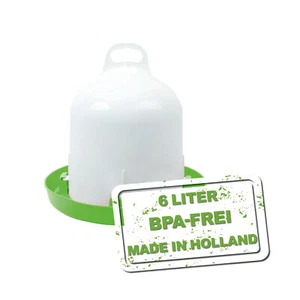 Wassertränke Doppelmanteltränke Hühner - 6 Liter Grün -  für Hühner/Wachteln - Bild 1 von 10