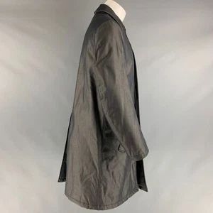 BURBERRY LONDON Size S Grey Solid Cotton Hidden Placket Coat - Picture 1 of 5
