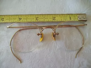 Vintage 1/10 12KGF GF GOLD Ton Top Rand Gestell Brille eyeglasses mit Etui - Bild 1 von 9
