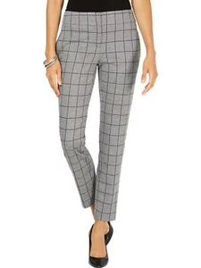 Kasper Plaid Office Trousers in Check/Dogtooth Pattern Black/White UK 14 RRP $79 - Picture 1 of 1