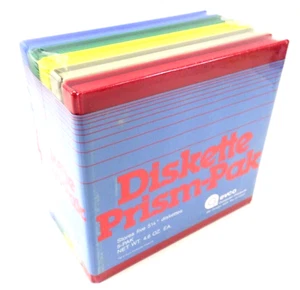 Vintage Evco Multicolor Prism-Pak (5 1/4") 5,25 Diskettenhalter FABRIKVERSIEGELT - Bild 1 von 3