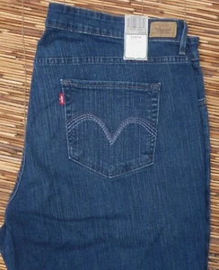 LEVI'S 512 JEANS CAPRI DONNA PLUS 24W DENIM COBALTO PERFETTAMENTE MODELLANTE LISTA 48€ - Foto 1 di 5