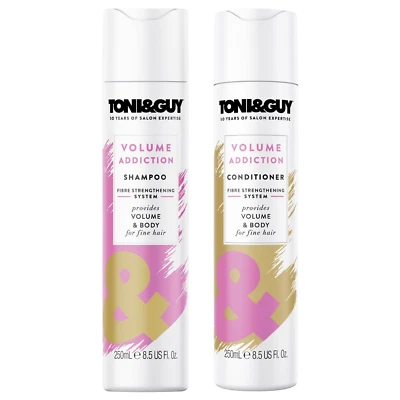 TONI & GUY Toni&Guy Volume Addiction Shampoo & Conditioner Hair Volumising Bundle Set 250ml