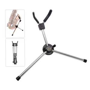 Foldable Saxophone Stand Portable Alto Sax Metal Floor Stand Holder N7Q3 - Picture 1 of 10
