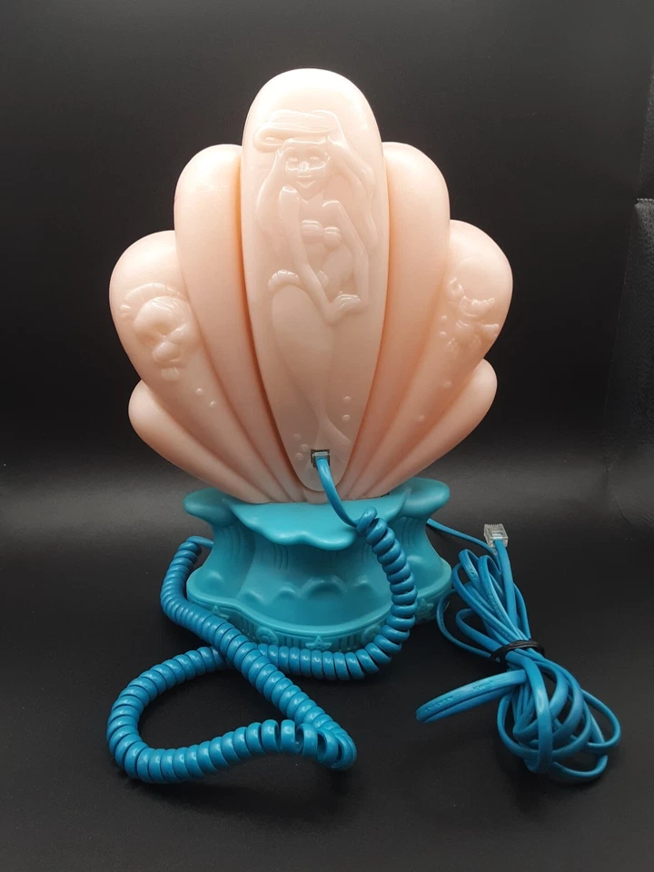 Telefone fixo vintage Little Mermaid Ariel BrookTel Shell Disney - Imagem 1 de 4