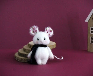 Teddybär Maus Teddy Bär Sammlung  Künstlerteddy Kunstarbeit Handarbeit 11 Cm NEU - Bild 1 von 3