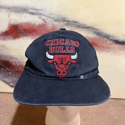 复古芝加哥公牛队帽子平沿帽黑色德鲁·皮尔森篮球 NBA 90 年代 — 第 1/4 张图片
