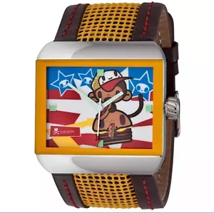 🇺🇸Rare TOKIDOKI WATCH AMERICANO MONKEY American Flag & Hamburger FREE SHIPPING - Picture 1 of 11