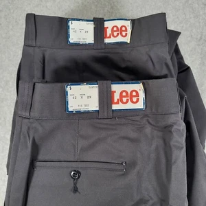 Lotto 2 pantaloni eleganti vintage Lee uomo 42x29 (40 vita) grigi made in USA - Foto 1 di 10