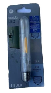 GE Specialty LED 20-Watt T6.5 Soft White Appliance Bulb, E17 Count: 1 NEW - Picture 1 of 4