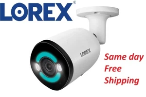 Lorex 4K 12MP IP kabelgebundene Kugel Überwachungskamera mit intelligentem Sicherheitslicht & Bewegung - Bild 1 von 5