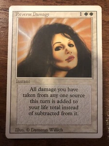 Magic The Gathering MTG Revised Rare Reverse Damage LP - Picture 1 of 1