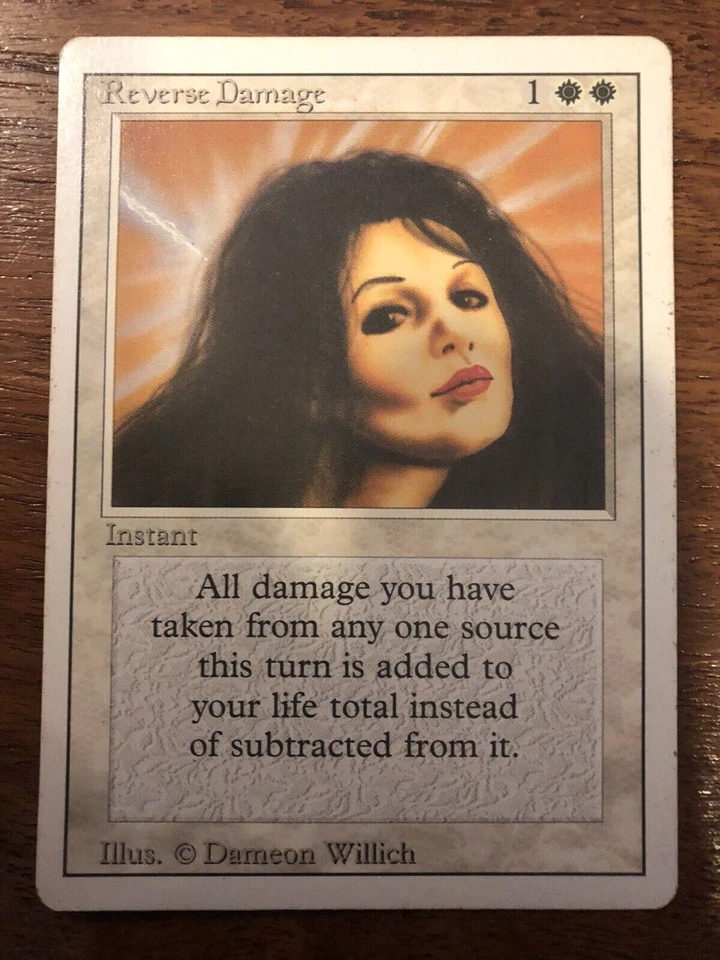 Magic The Gathering MTG Revised Rare Reverse Damage LP - Image 1 of 1