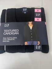 Gap Ladies Textured Cardigan Black Size Small