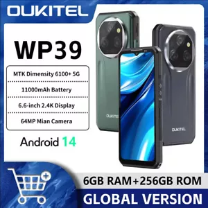 Oukitel WP39 5G Rugged Phone Global 24GB+256GB 64MP 11000mAh Android 14 NFC IP68 - Foto 1 di 14
