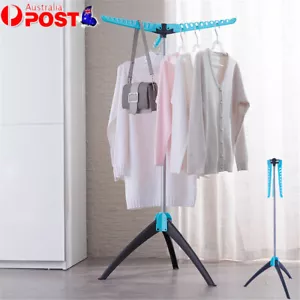 Tripod Foldable Clothes Airer Indoor Laundry Drying Rack Horse Garment Hanger AU - Picture 1 of 12