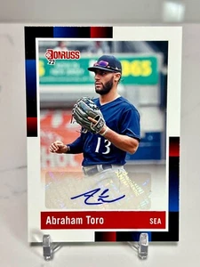Abraham Toro 2022 Donruss #R88S-AT Retro 1988 Auto Seattle Mariners - Picture 1 of 2