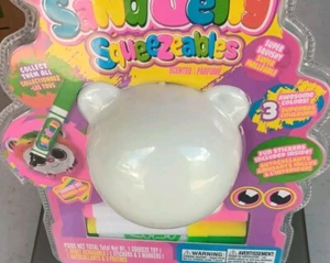 Free Ship ~ (2) New 5" Squishies~ Sandjelly Squishy Bear Face to Paint /Color - Picture 1 of 7
