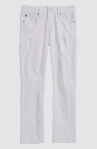 $99 Under Armour Kid's Girl's White Jessa Crop Skinny Jeans Denim Pants Size 12 - Picture 1 of 2