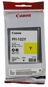 Cartouche D'Encre CANON PFi-102y Original Neuf jaune 130ml 2017- 2023 - Photo 1/1