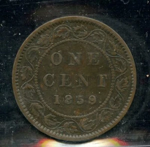 Centavo grande Canadá 1859 - ICCS F-15 - ancho 9/8 SC1 - Imagen 1 de 2