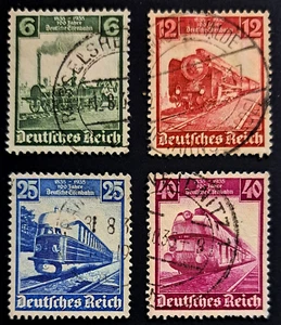 Germany, Trains, set Scott#s 459-462, used, hinged - Picture 1 of 2
