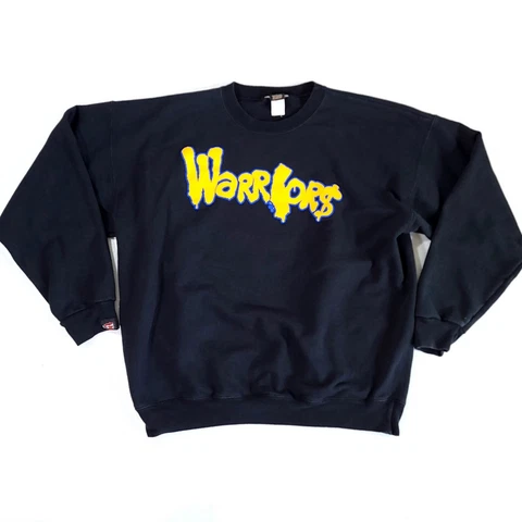 Vintage Golden State Warriors Sweatshirt Mens Adult L (Fits M) Black Made in USA Cover