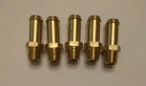 (5 pieces) 3/8" Fuel Hose To 1/8" Male NPT straight brass fitting. - Bild 1 von 1