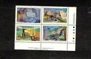 CANADA 1988 EXPLORATIONS SET #3 #1199-1202 BL/4 MNH BOOK 416 - Foto 1 di 1