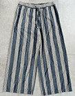 Tribal Jeans Margie Wide Leg Pants Sz S Striped Linen Blend Euc!