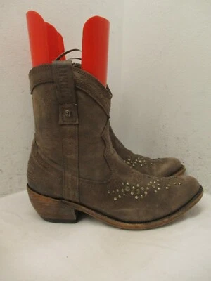 Liberty Negro LB71116 Marrón Cuero Botines Mujer Talla 9 Tachonado Cremallera Lateral Foto 1 de 4